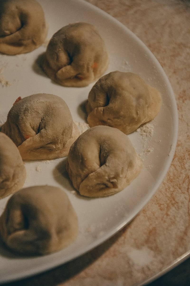 Pelmeni Dumplings with Soy Sauce